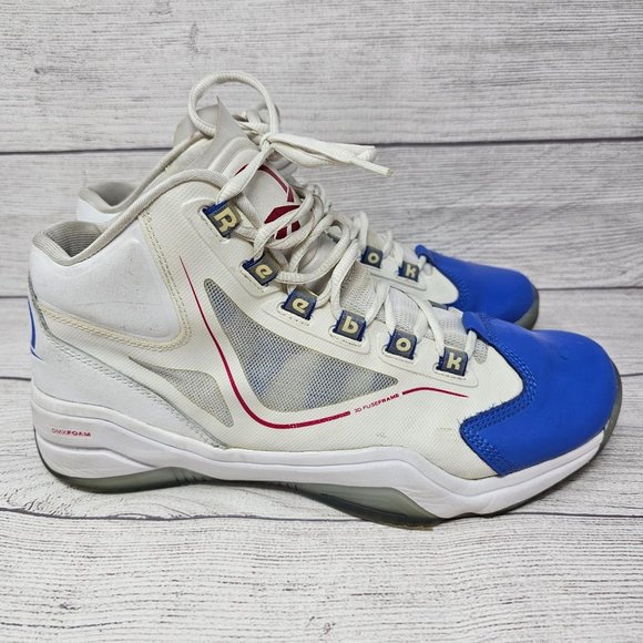 REEBOK Men's Q96 Question Allen Iverson‎ White/Red/Blue Size 9 - Picture 1 of 12